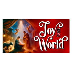 Joy to the World 42" x 84" Magnetic Garage Banner For Steel Garage Doors