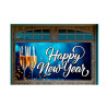 Happy New Year 42" x 84" Magnetic Garage Banner For Steel Garage Doors