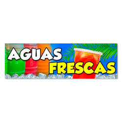 Aguas Frescas Vinyl Banner...