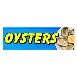 Oysters Vinyl Banner with...