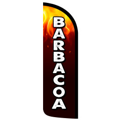 Barbacoa Premium Windless Feather Flag Bundle (Complete Kit) OR Optional Replacement Flag Only