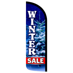 Winter Sale Premium Windless Feather Flag Bundle (Complete Kit) OR Optional Replacement Flag Only