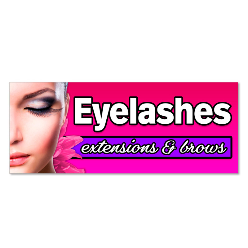 Eyelashes Vinyl Banner with Optional Sizes (Made in the USA)
