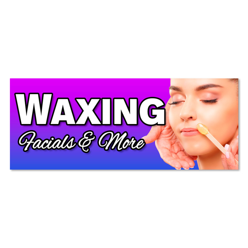 Waxing Vinyl Banner with Optional Sizes (Made in the USA)