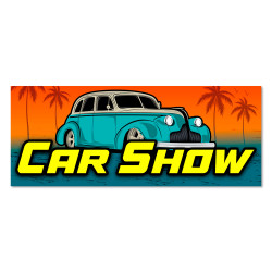 Car Show Vinyl Banner with Optional Sizes (Made in the USA)