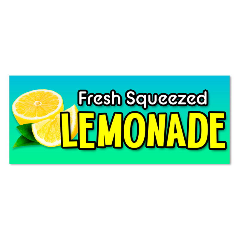 Fresh Squeezed Lemonade Vinyl Banner with Optional Sizes (Made in the USA)