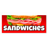 Sandwiches Vinyl Banner with Optional Sizes (Made in the USA)