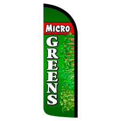 Micro Greens Premium Windless Feather Flag Bundle (Complete Kit) OR Optional Replacement Flag Only