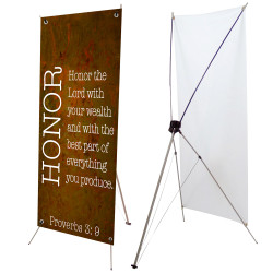 Honor - Proverbs 3:9 Giving Series 2.5' x 6' Church X-Banner Kit (Printed in the USA)