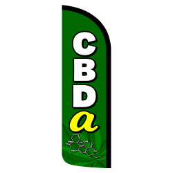 CBDA Premium Windless Feather Flag Bundle (Complete Kit) OR Optional Replacement Flag Only