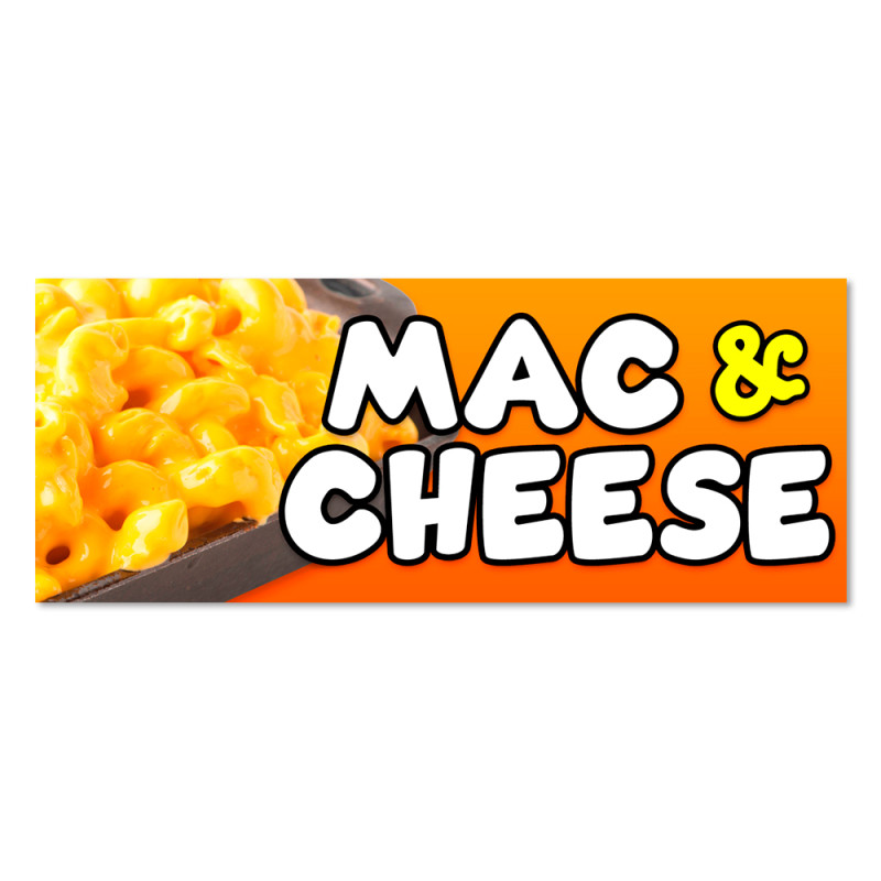 Mac & Cheese Vinyl Banner with Optional Sizes (Made in the USA)