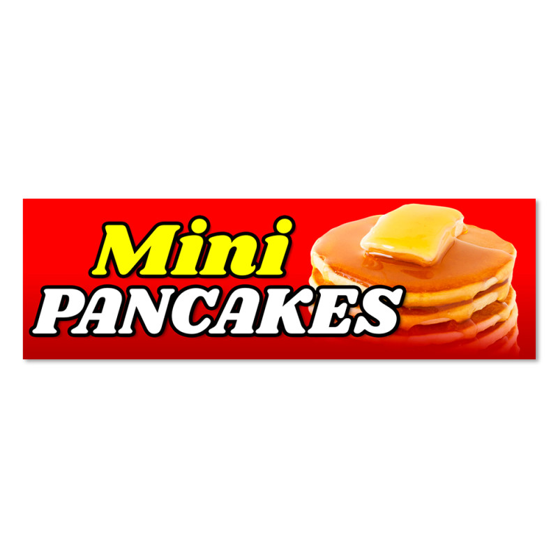 Mini Pancake Sign Mini Pancakes Vinyl Banner with Optional Sizes (Made in the USA)
