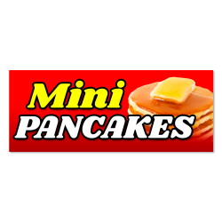 Mini Pancakes Vinyl Banner with Optional Sizes (Made in the USA)