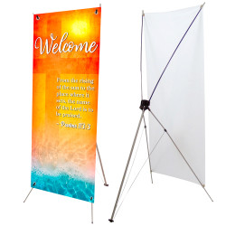 Welcome - Summer Psalms - Church 2.5' x 6' X-Banner Kit (Printed in the USA)