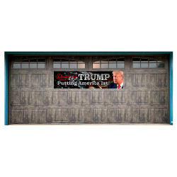 Trump 2024 America First 21" x 84" Garage Banner for Steel Garage Doors (Made in The USA)