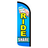 Rideshare Premium Windless Feather Flag Bundle (Complete Kit) OR Optional Replacement Flag Only