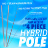 15 Foot Hybrid Feather Banner Pole & Ground Mount Kit (Flutter and Windless)