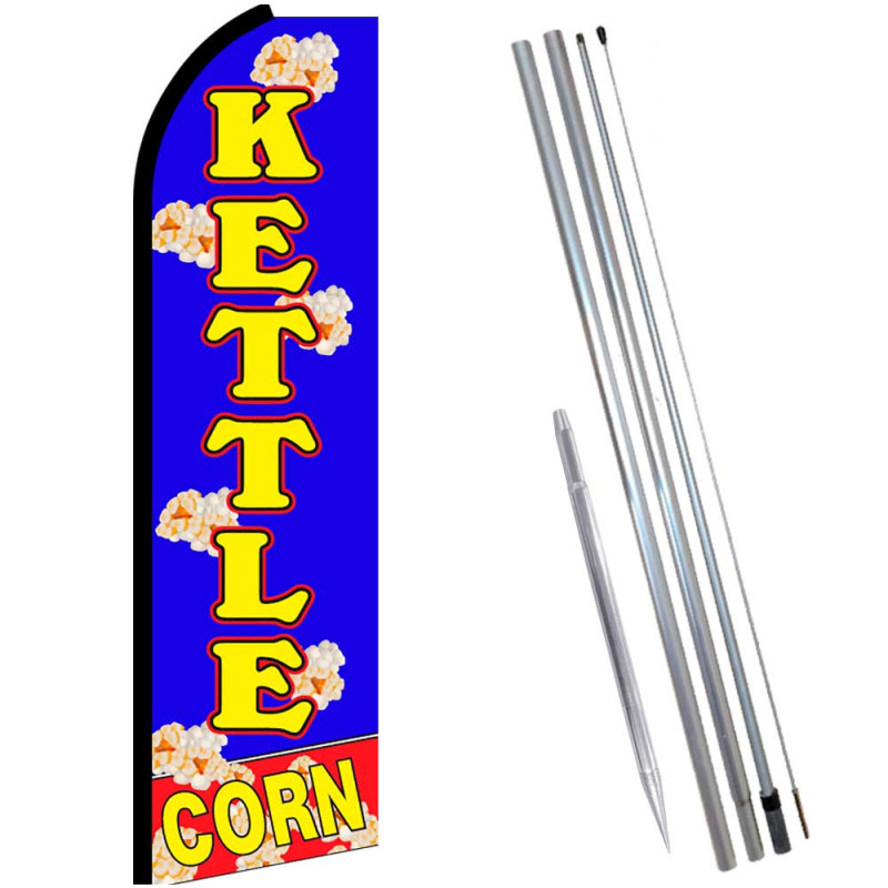 SWEET CORN Windless Feather Flag Bundle (Complete Kit) OR Optional Replacement Flag Only