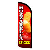 Mozzarella Sticks Premium Windless Feather Flag Bundle (Complete Kit) OR Optional Replacement Flag Only