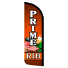 Prime Rib Premium Windless Feather Flag Bundle (Complete Kit) OR Optional Replacement Flag Only