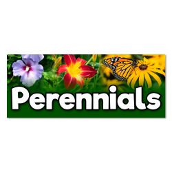 Perennials Vinyl Banner with Optional Sizes (Made in the USA)