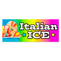 Italian ICE Vinyl Banner with Optional Sizes (Made in the USA)