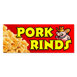 Pork Rinds Vinyl Banner with Optional Sizes (Made in the USA)