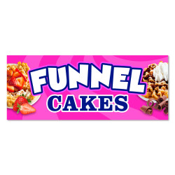 Funnel Cakes Vinyl Banner with Optional Sizes (Made in the USA)