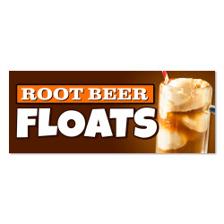 Root Beer Floats Vinyl Banner with Optional Sizes (Made in the USA)
