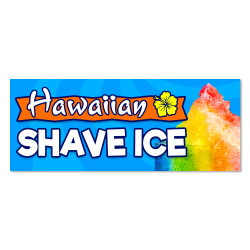 Hawaiian Shave Ice Vinyl Banner with Optional Sizes (Made in the USA)