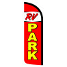 RV PARK Premium Windless Feather Flag Bundle (Complete Kit) OR Optional Replacement Flag Only