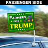 Farmers For Trump Car Flag Set - 16" x 12" Hemless