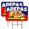 AREPAS 2 Pack Double-Sided Yard Signs 16" x 24" with Metal Stakes (Made in Texas)