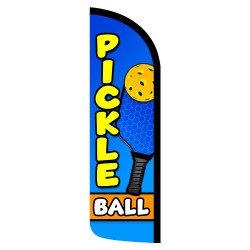 Pickleball Premium Windless Feather Flag Bundle (Complete Kit) OR Optional Replacement Flag Only