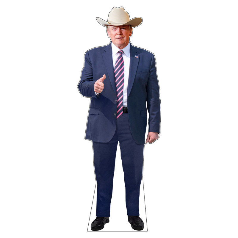 Life Size Donald Trump Cowboy Standee Cutout 79" x 31" with Stand