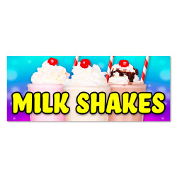 Milk Shakes Vinyl Banner with Optional Sizes (Made in the USA)