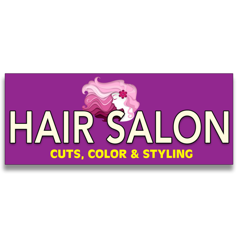 Hair Salon Vinyl Banner with Optional Sizes (Made in the USA)