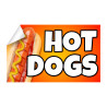 Hot Dogs Food Cart Truck Removable Decal (13x8 inches)