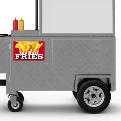 French Fries Food Cart Truck Removable Decal (13x8 inches)