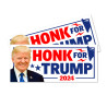 Honk For Trump 2024 Car Decals 2 Pack Removable Bumper Stickers (9x4 inches)