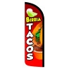 Birria Tacos Premium Windless Feather Flag Bundle (Complete Kit) OR Optional Replacement Flag Only