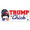 Trump Chick Car Decals 2 Pack Removable Bumper Stickers (9x4 inches)