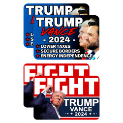 Trump Vance 2024 Set 2 - 10 Pack Yard Signs - Each Sign is 24" x 16" Single-Sided and Comes with Metal Stake Made in The USA