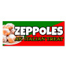 Zeppoles Vinyl Banner with Optional Sizes (Made in the USA)