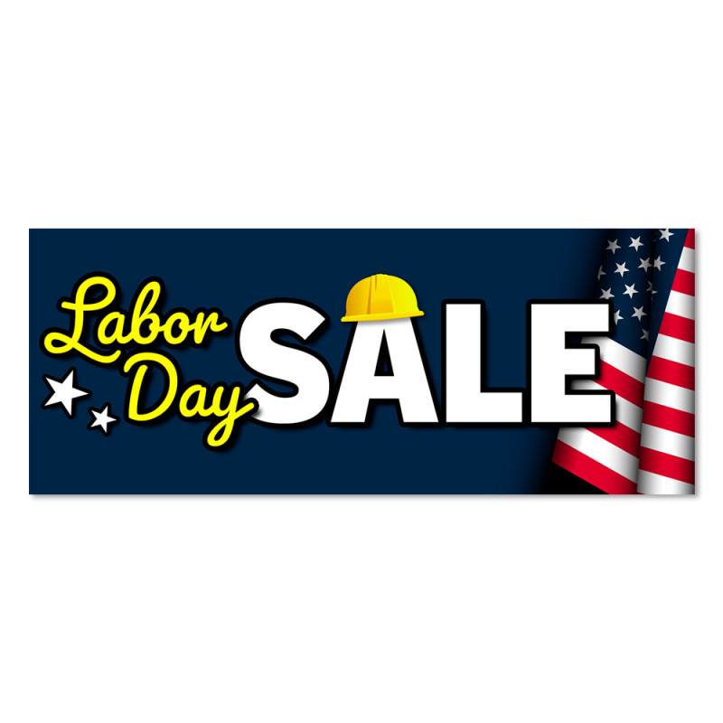 Labor Day Sale Vinyl Banner with Optional Sizes (Made in the USA)