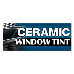 Ceramic Window Tint Vinyl Banner with Optional Sizes (Made in the USA)