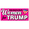 Women For Trump - Take America Back Car Decals 2 Pack Removable Bumper Stickers (9x4 inches)