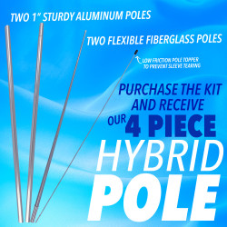 Pool Supplies Premium Windless  Feather Flag Bundle (Complete Kit) OR Optional Replacement Flag Only