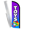 TOYS Premium Windless Feather Flag Bundle (Complete Kit) OR Optional Replacement Flag Only