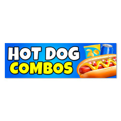 Hot Dog Combos Vinyl Banner...